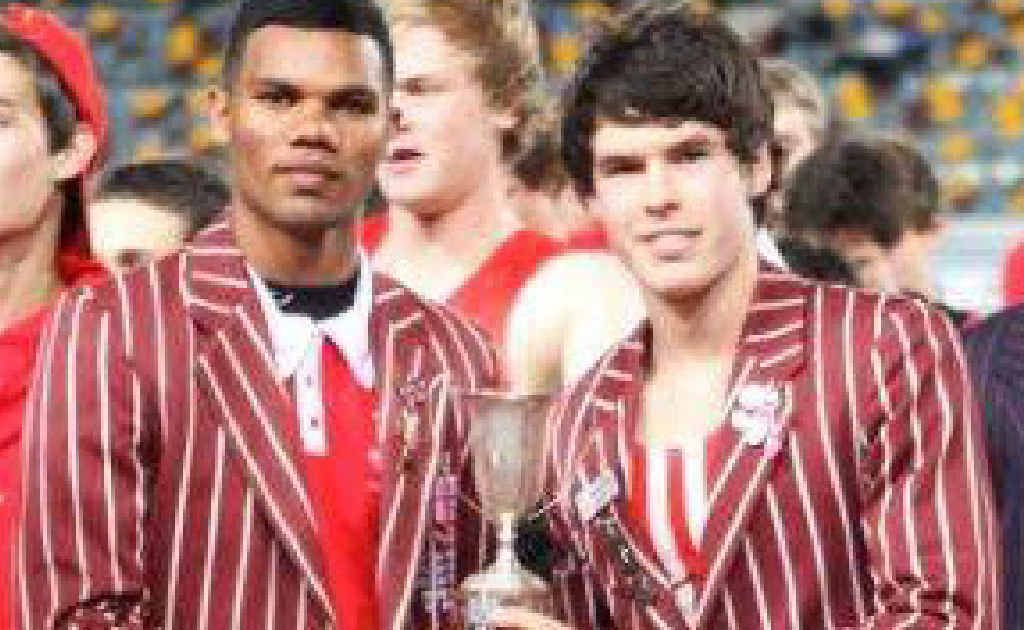 IGS co-captains Khaele Bowen (left) and Michael Payne savour another GPS victory at QE2. IGS co-captains Khaele Bowen (left) and Michael Payne savour another GPS victory at QE2.